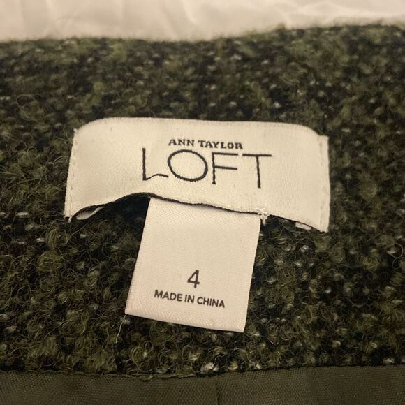 LOFT Black and Green Blazer with Textured tweed Fabric - Picture 5 of 7